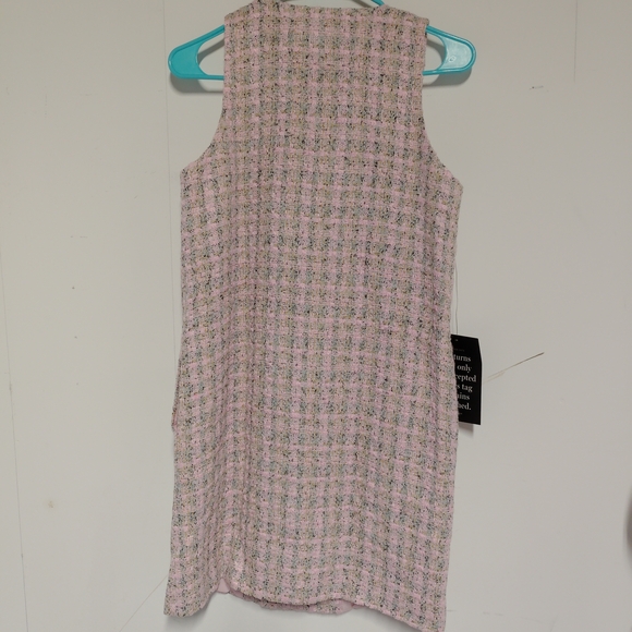 Pomander Place Bianca Tweed Dress Peoni Pink Size XS - Picture 8 of 8